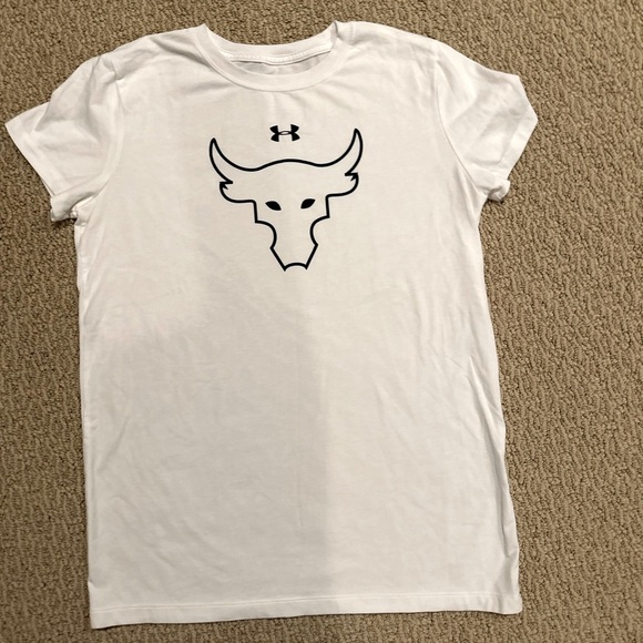 A5- Under armour x Project Rock Dwayne Johnson womens shirt M - Picture 1 of 5